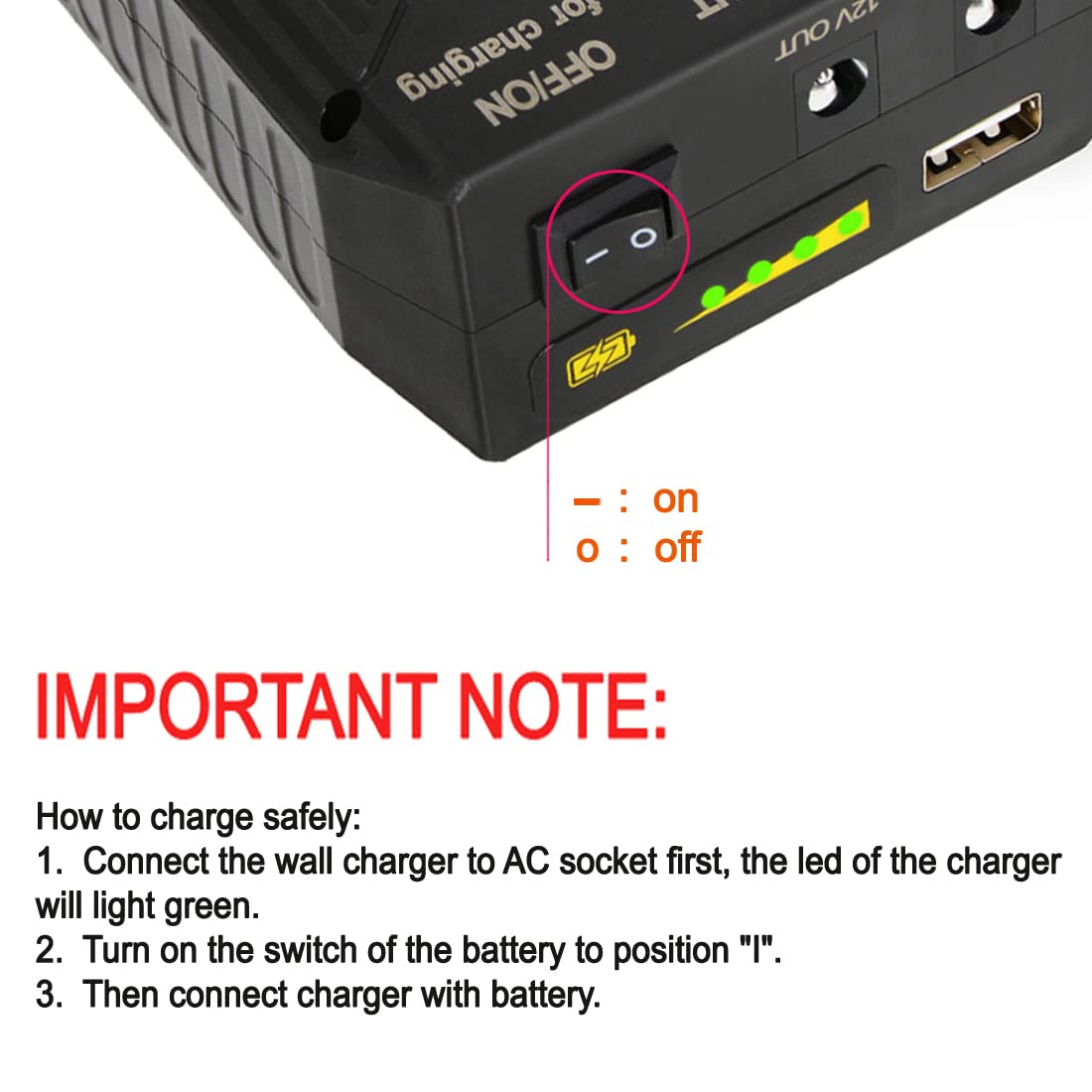 Talentcell 24V Lithium ion Battery PB240A1, Rechargeable 22400mAh 82.88Wh Li-ion Batteries Pack with DC 24V/12V and 5V USB Output for LED Light Strip, CCTV Camera, Smartphone and More