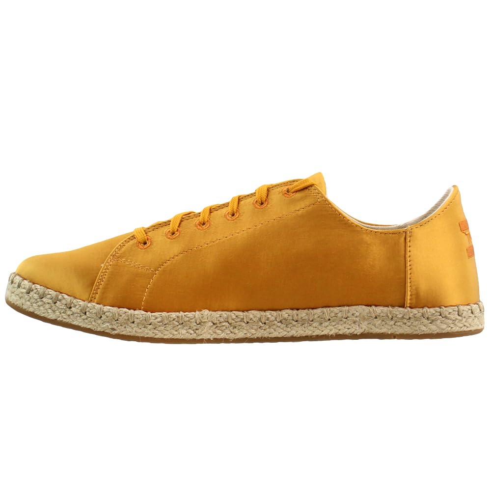 TOMS Womens Lena Lace Up Sneakers Shoes Casual - Yellow - Size 8 B