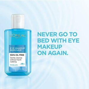 L'Oreal Paris Clean Artiste Oil Free Eye Makeup Remover, 2 Count