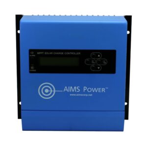 aims power scc30amppt 30 amp solar charge controller, 12v or 24 volt solar systems; 4 stage charging; battery type selector; stackable; over temp protection