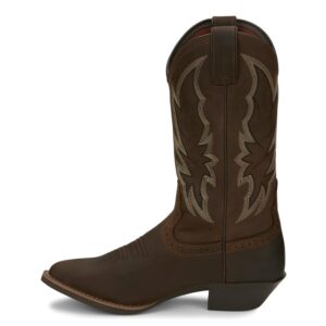 justin women's rosella western boot round toe dark brown 5.5 m us