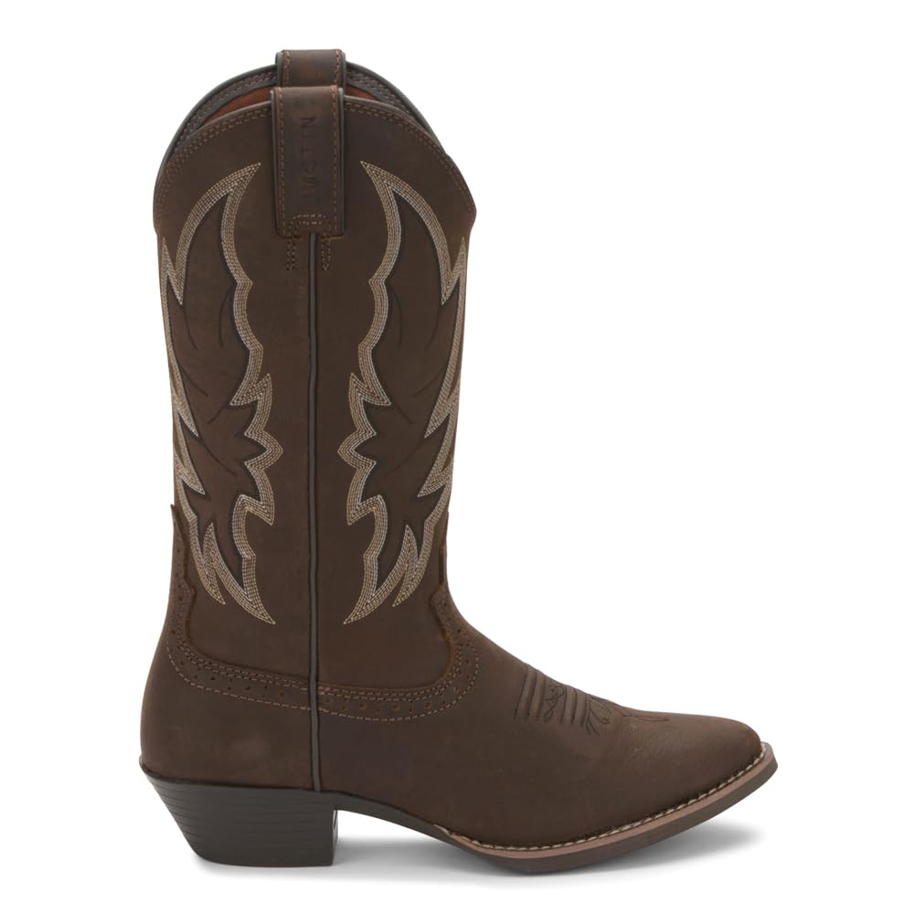 Justin Women's Rosella Western Boot Round Toe Dark Brown 5.5 M US