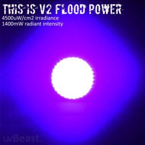 uvBeast V2 - Black Light UV Flashlight with HIGH Definition with Flood Effect 385-395nm UV Best for Commercial/Domestic Use Works Even in Ambient Light – USA Stock – UK Design