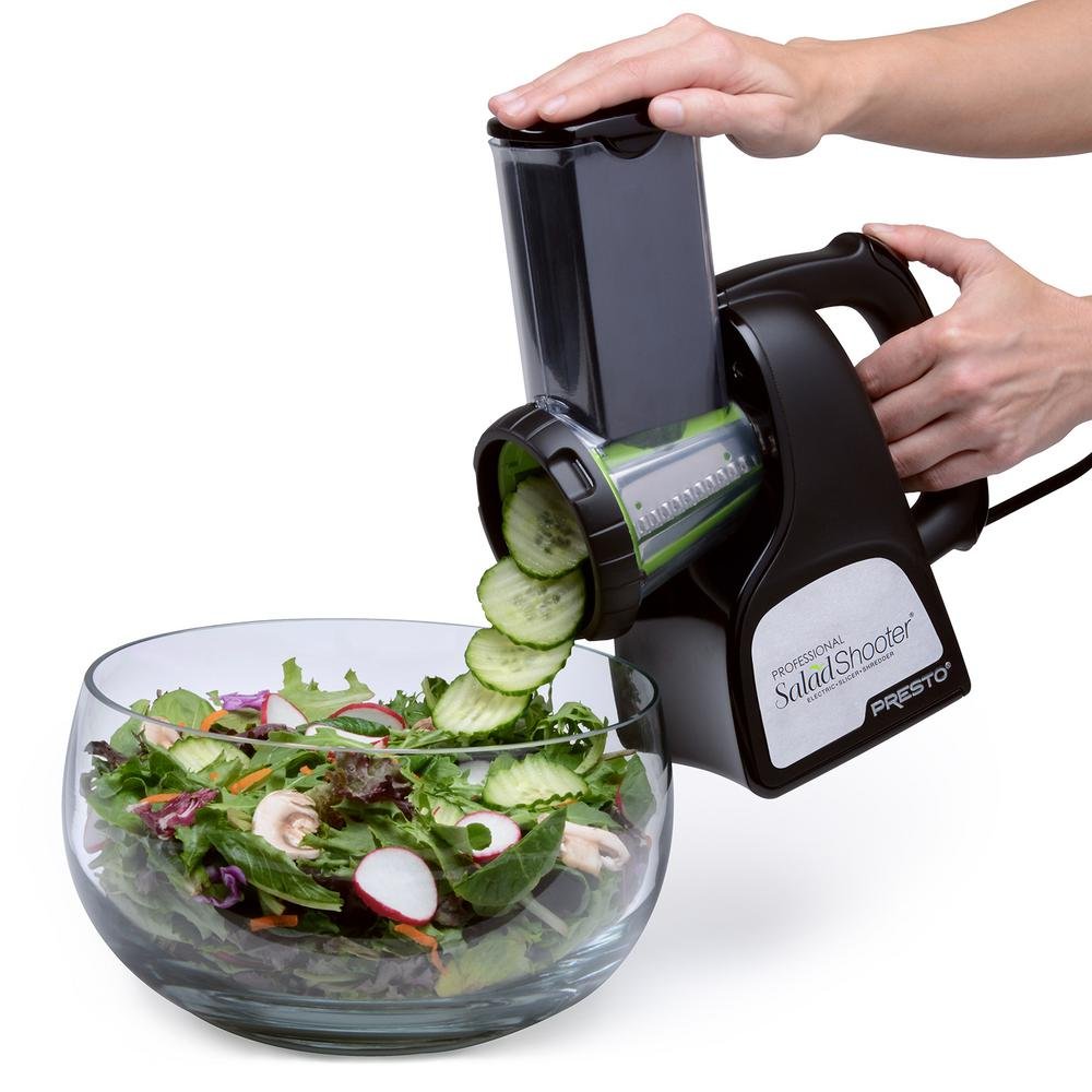 Presto Professional SaladShooter Electric Slicer/Shredder- 02970, Black