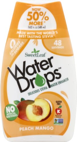 SweetLeaf WaterDrops, Peach Mango, 1.62 Fl Oz (Pack of 1)
