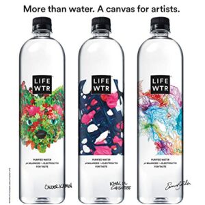 LIFEWTR, Premium Purified Water pH Balanced with Electrolytes For Taste, 1 Liter bottles (6 Pack)