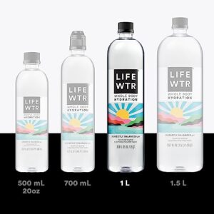 LIFEWTR, Premium Purified Water pH Balanced with Electrolytes For Taste, 1 Liter bottles (6 Pack)