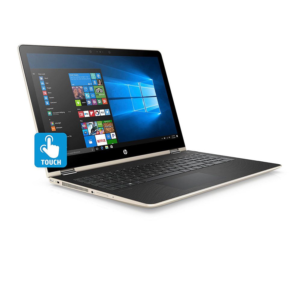 HP X360 Business 2-in-1 Laptop PC 15.6" FHD Touchscreen Intel i7-8550U Quad-Core Processor 8GB DDR4 RAM 1TB HDD Radeon DSC 530 Graphics Backlit-Keyboard B&O Audio Windows 10-Gold