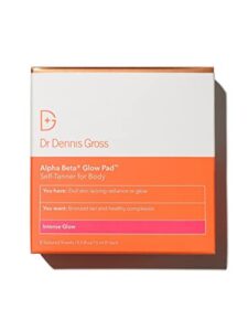 dr. dennis gross alpha beta glow pad for body intense glow: for dull skin lacking radiance or glow, (8 applications)