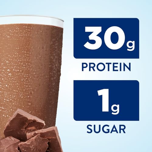 Ensure Max Protein Milk Chocolate Nutrition Shake, 30g Protein, 1g Sugar, 4g Comfort Fiber Blend, 12 Pack