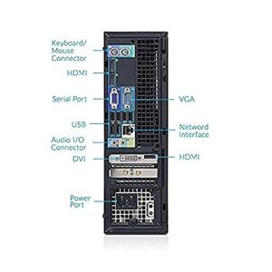 Dell Optiplex 9010 SFF Premium Desktop Computer (Intel Quad-Core i5-3470 3.4GHz, 8GB RAM, 240GB SSD, DVD, VGA, DisplayPort, WiFi, Windows 10 Professional) (Renewed) (9010 Intel i5 HDMI)