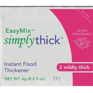 SimplyThick EasyMix | 200 Count of 6g Individual Packets | Gel Thickener for Those with Dysphagia & Swallowing Disorders | Creates an IDDSI Level 2 – Mildly Thick (Nectar Consistency)