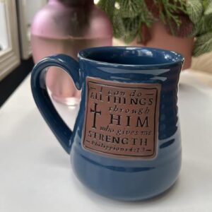 Abbey Gift 57664 Can Do All Things Pottery Mug, 5 x 5 x 4.1 inches