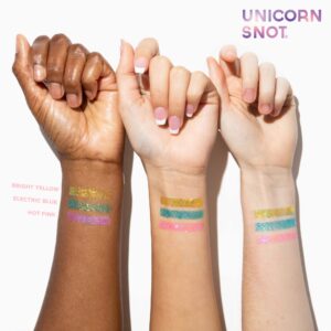 Unicorn Snot Holographic Hi Def Glitter Kit - Cosmetic Grade - for Hair, Face, Eyeshadow, Body Art, Lipgloss, Nails (Assorted Colors & Primer Included)