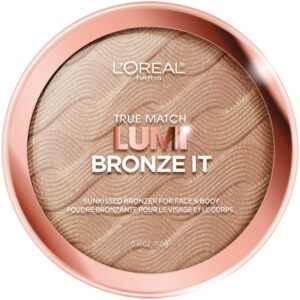 l'oreal paris cosmetics true match lumi bronze it bronzer for face and body, light, 0.41 fluid ounce