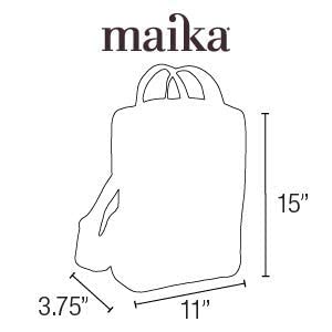 maika Recycled Canvas Zippered Backpack, Echo Tangerine, Red