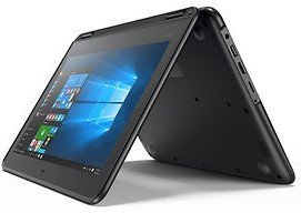 black flip design lenovo 11.6-inch touchscreen 2-in-1 business laptop, intel celeron n3060, 4gb memory, 32gb emmc, webcam, wifi, bluetooth, windows 10 professional (pc) (renewed)