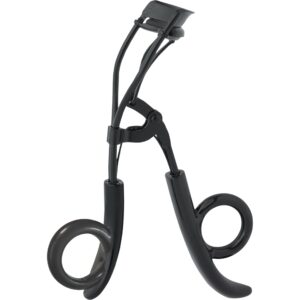 japonesque midnight lash curler with natural arch for sweeping volume on natural or false lashes, holds curl for up to 8 hours, includes 1 refill pad