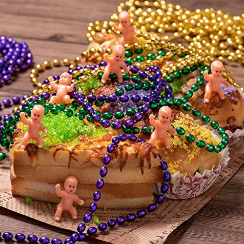 1.2" King Cake Babies Mini Plastic Babies for Baby Shower Ice Cube Game Party Favor Decorations