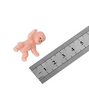 1.2" King Cake Babies Mini Plastic Babies for Baby Shower Ice Cube Game Party Favor Decorations