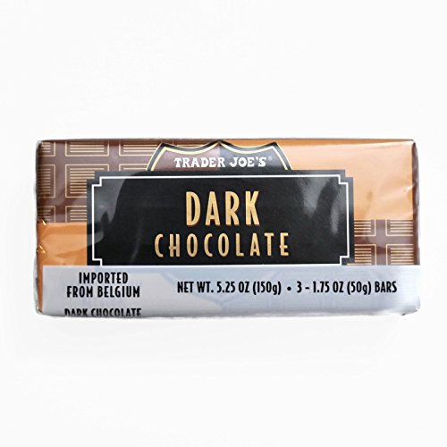Trader Joe's Belgian Dark Chocolate Bars 3 Variety Pack - Total 9 Bars, 1.7 ounces