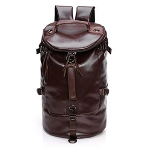 Leather Travel Duffel Bags For Men Chao Ran Laptop Backpack Waterproof Airplane Carry On Bags For Business 3 Usage As Handbag, A Shoulder Bag And Backpack