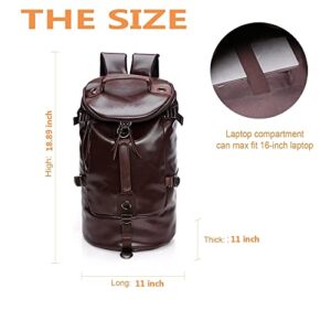 Leather Travel Duffel Bags For Men Chao Ran Laptop Backpack Waterproof Airplane Carry On Bags For Business 3 Usage As Handbag, A Shoulder Bag And Backpack