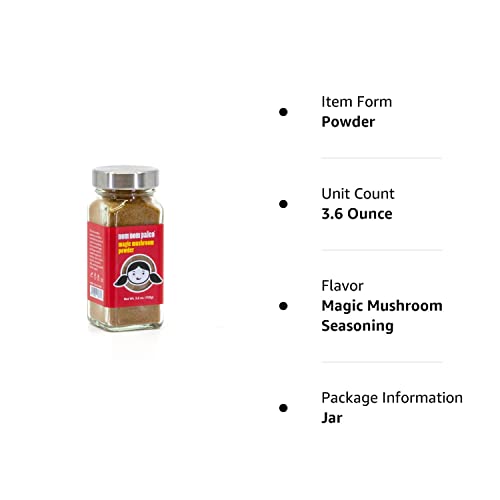 The Spice Lab Nom Nom Paleo Magic Mushroom Powder - 3.6 oz French Jar - Gluten Free Umami Seasoning - Dried Mushroom Powder for Cooking - All Purpose Kosher, Non GMO & Paleo Friendly - 7232