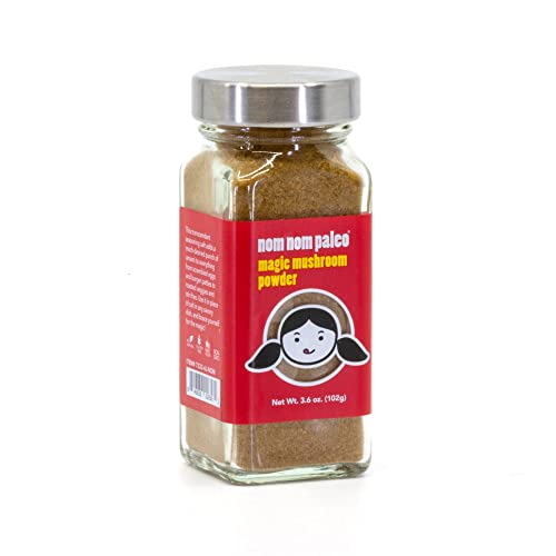 The Spice Lab Nom Nom Paleo Magic Mushroom Powder - 3.6 oz French Jar - Gluten Free Umami Seasoning - Dried Mushroom Powder for Cooking - All Purpose Kosher, Non GMO & Paleo Friendly - 7232