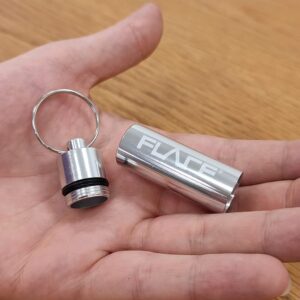 Flare Audio Capsule Silver - Tough Lightweight Aluminium, Water-Proof, Keychain