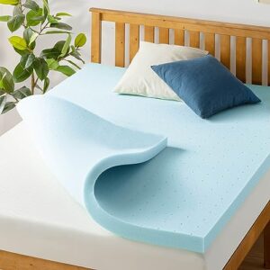 best price mattress 3 inch ventilated memory foam mattress topper, cooling gel infusion, certipur-us certified, twin xl,blue