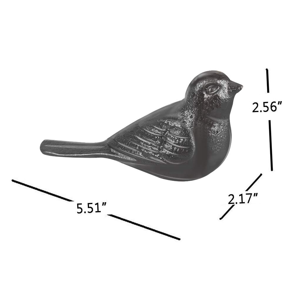 Cast Iron Decorative Bird Door Stop, Heavy Duty Door Stopper, Door Stop Wedge to Stop Your Bedroom, Bath and Exterior Doors, First Christmas in New Home Ornament