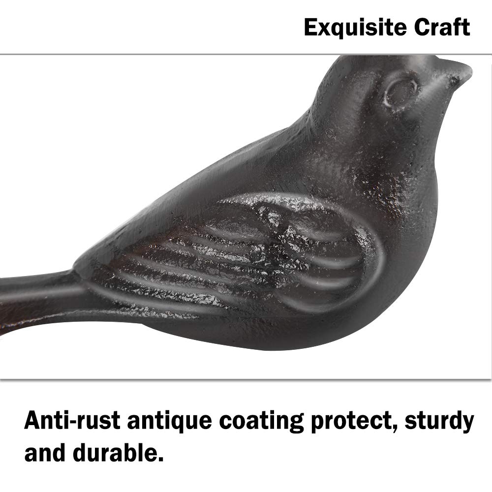 Cast Iron Decorative Bird Door Stop, Heavy Duty Door Stopper, Door Stop Wedge to Stop Your Bedroom, Bath and Exterior Doors, First Christmas in New Home Ornament