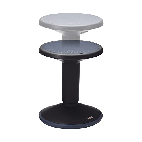 ECR4Kids SitWell Wobble Stool, Adjustable Height, Active Seating, Black