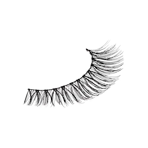 KISS Looks So Natural, False Eyelashes, Shy', 12 mm, Includes 5 Pairs Of Lashes, Contact Lens Friendly, Easy to Apply, Reusable Strip Lashes, Glue On