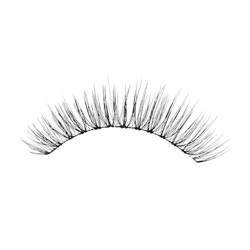 KISS Looks So Natural, False Eyelashes, Shy', 12 mm, Includes 5 Pairs Of Lashes, Contact Lens Friendly, Easy to Apply, Reusable Strip Lashes, Glue On