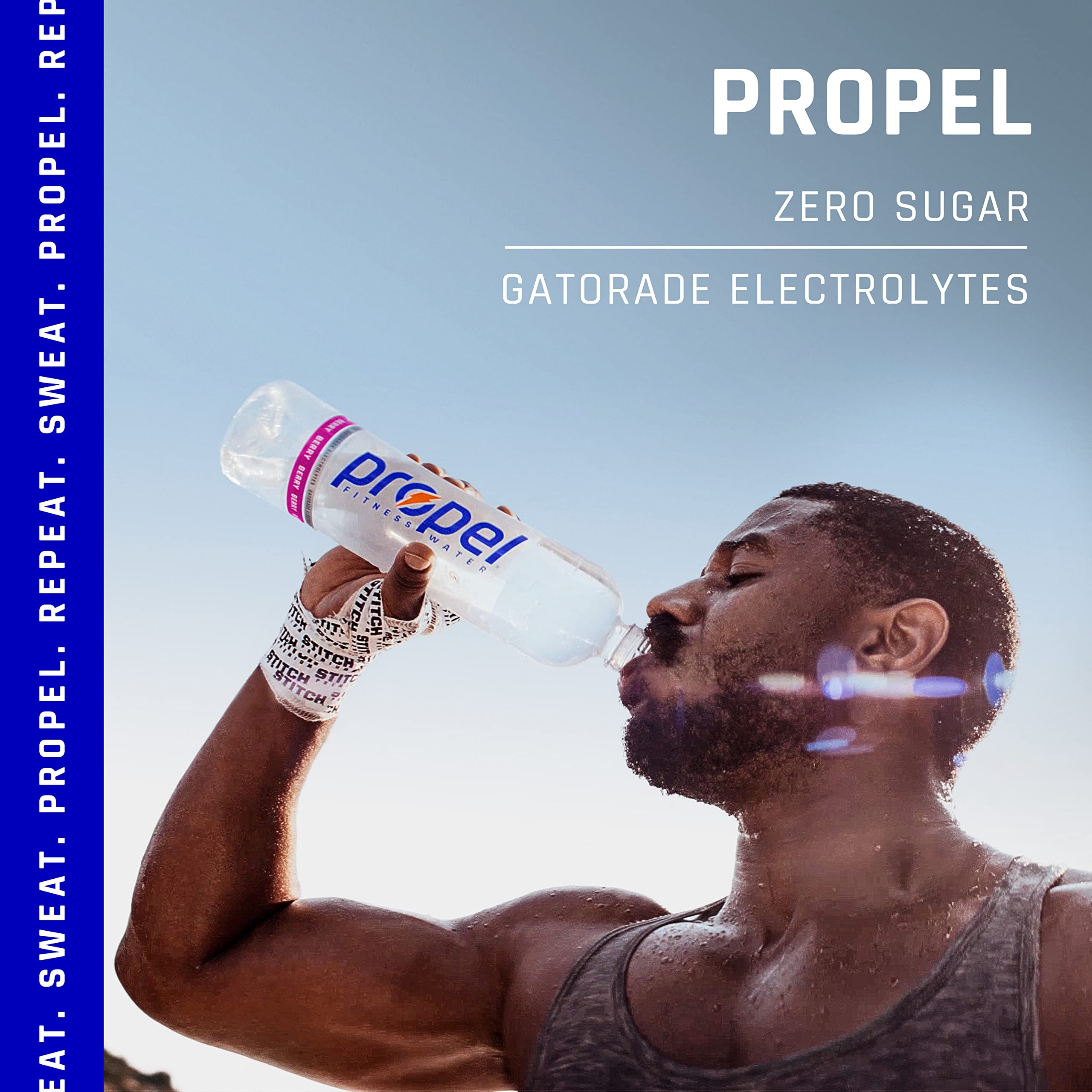 Propel, Strawberry Lemonade, Zero Calorie Water Beverage with Electrolytes & Vitamins C&E, 24 Fl Oz (Pack of 12)