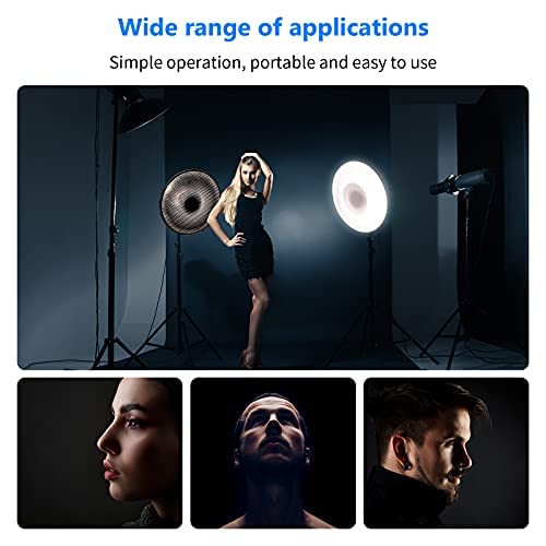 NEEWER 21.6"/55cm Metal Beauty Dish Bowens Mount Reflector with White Diffuser, Honeycomb Grid for Strobe Flash Video Light Compatible with Godox AD600 NEEWER CB60 Q4 Vision 4 S101 Series, NK-NARC22