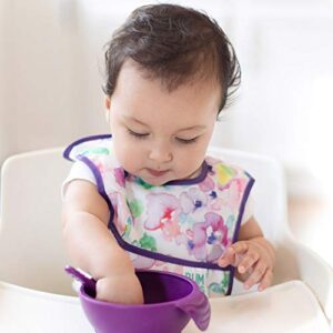 Bumkins Bibs, for Baby Girl or Boy, Infant 3-9 Months, Essential Must Have for Eating, Feeding, Baby Led Weaning, Mess Saving Waterproof Soft Fabric, Starter Bib 2-pk Watercolors and Brushstrokes