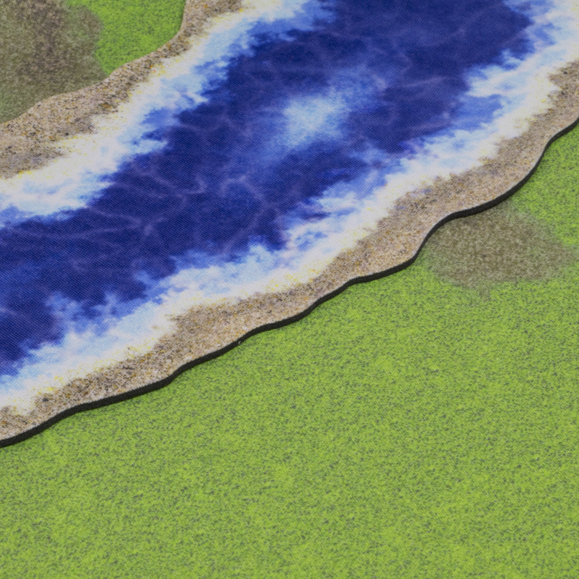 Stratagem Rushing Waters Wargaming Rivers & Lake Neoprene Battlemat Terrain - 15 Pieces! Over 12 feet of 4" Wide Rivers - Suits Grass, Snow, Desert and Other Tabletop Gaming Biome Scenery