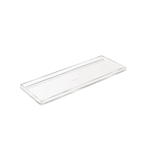 russell+hazel Acrylic Bloc Narrow Accessory Tray, Clear, 4.5” x 12.2” x .5” (31381)