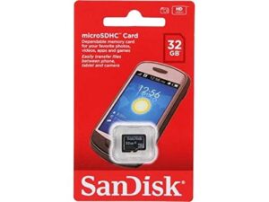 sandisk 32gb class 4 micro sdhc memory card work with roku ultra, roku 4, roku 3, roku 2 streaming player with everything but stromboli (tm) card reader (sdsdqm-032g-b35)