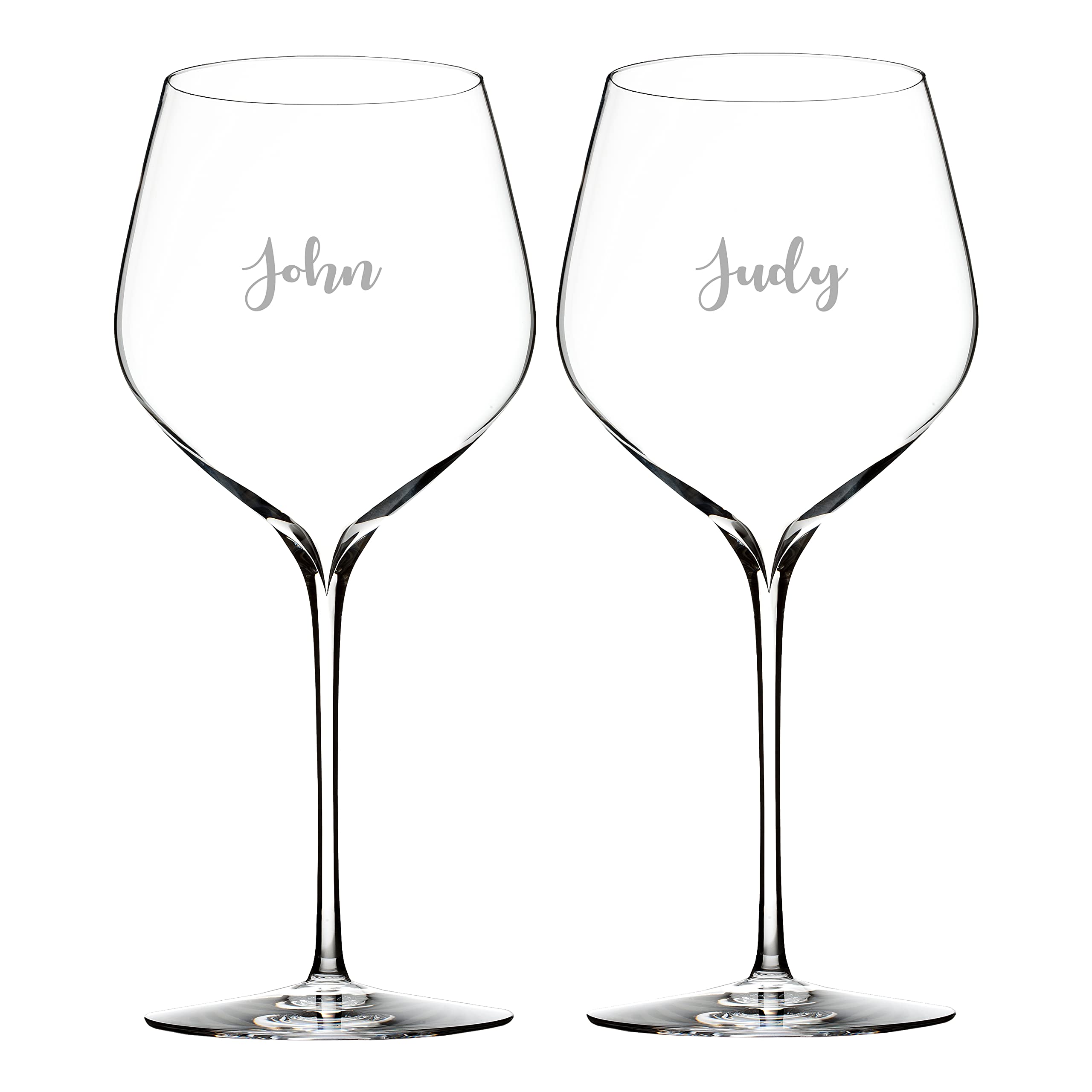 Waterford Personalized Elegance 26.7oz Cabernet Sauvignon Wine Glasses, Set of 2 Custom Engraved Crystal Red Wine Glasses for St. Emilion, Listrac, Moulis, Margaux and More