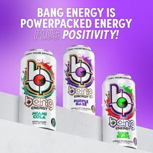 Bang Energy Purple Haze, Sugar-Free Energy Drink, 16 Ounce (Pack of 12)