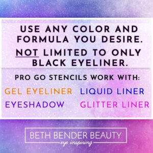 Beth Bender Beauty Pro Go Eyeliner Stencil | Cat Eyeliner Stencil | Made in USA | Cruelty Free & Vegan (Pack of 2 (48 Stencils))