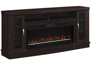 classic flame hutchinson 70" infrared electric fireplace entertainment center & 42" linear firebox - oak espresso, 42mm3115-pe91 & 42ii042fgt