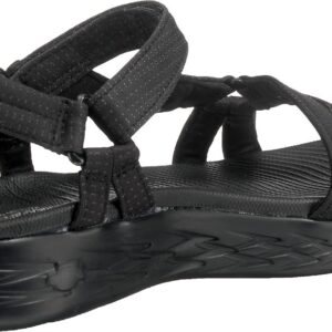 Skechers Women's On-The-Go 600-Brillancy Sport Sandal, Black, 10 Wide