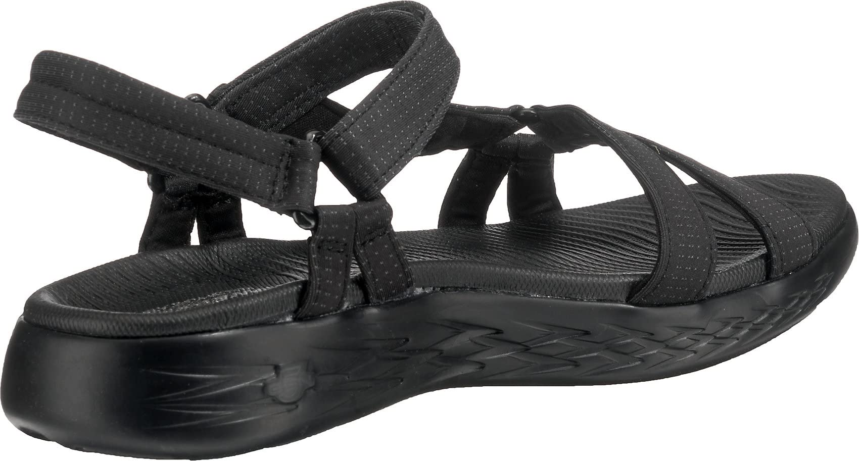 Skechers Women's On-The-Go 600-Brillancy Sport Sandal, Black, 10 Wide