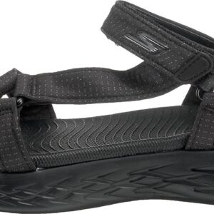 Skechers Women's On-The-Go 600-Brillancy Sport Sandal, Black, 10 Wide