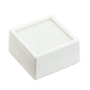 50 Gem Jars - White Square Glass Top with 2-Sided Foam Insert Gemstones Jewelry Display